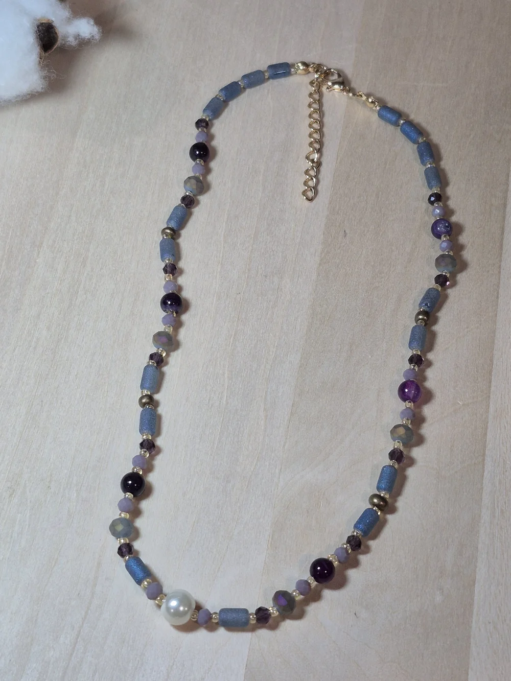 💜💙NEW💜💙 BEAUTIFUL!! Freshwater Pearl & Natural Stone & Glass Beads Necklace